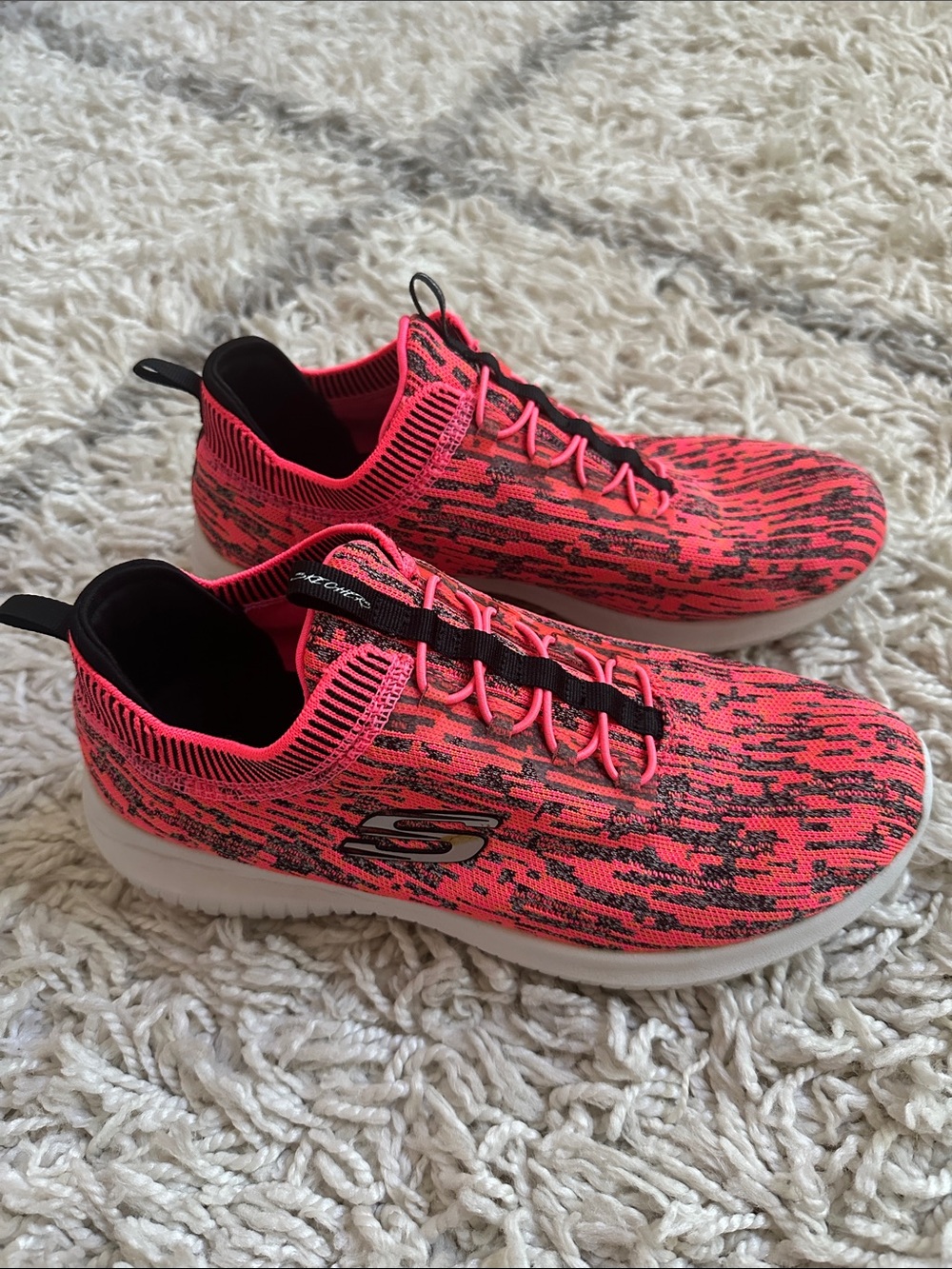 Skechers Slip On Pink Black Shoe